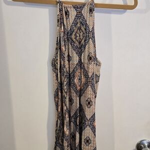 Bohemian Patterned Sleeveless Dress